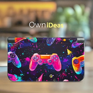 Nintendo New 3Ds xL 3M Skins with Clear Protective Case Colorful Game Controller Pattern Brother Gift for 3DS XL 2DS xL 3DS NEW 3DS DSI xL