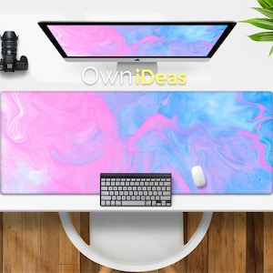 Ästhetische Schreibtischmatte Geschenk Bunte Aquarell Malerei Büro Accessoire Pad Großes RGB Licht Personalisierte Maus Gaming Mauspad