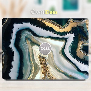 Dell Inspiron skin, black marble style personalized Customizable gift,  Fits XPS, Latitude, Inspiron, Vostro, Alienware, Precision, G Series