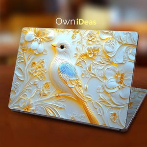 Dell Decal Laptop Skin Unique Bird Design Personalized Gift for XPS Latitude Inspiron Vostro Alienware Precision Series