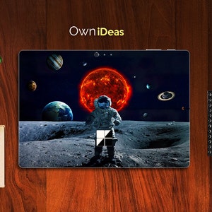 Microsoft Surface Pro Skin Astronaut Design Personalized Gift Fits Surface Pro 9 8 7 6 5 4 3 X, Surface Go, Surface Go 2, Surface Go 3