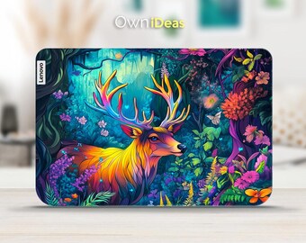 Lenovo Laptop Sticker Colorful Deer Pattern Personalized Customizable Gift for Yoga ThinkPad ThinkBook IdeaPad Legion Slim Series