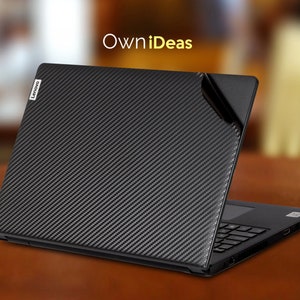 Lenovo Laptop Skin Fiber Black Solid Color Personalized Individualized Gift For Yoga Thinkpad Thinkbook Ideapad Legion Slim