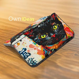 2DS xL 3M Vinyl Decal with Clear Case Black Cat God Design Customizable Anime IP Children&#39;s Day Gift for 3DS XL 2DS xL 3DS New 3DS DSI xL