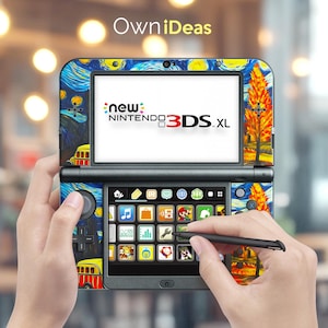 3Ds Xl Aufkleber für Ds Spielkonsole Van Gogh Herbst Nacht Design Kindertag Geschenk für Sohn und Tochter