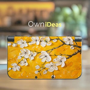 Custom Nintendo 3Ds Game Skin with Transparent Case Yellow Leaf Design Girlfriend Gift for 3DS XL 2DS XL New 3DS XL New 2DS xL New 3DS