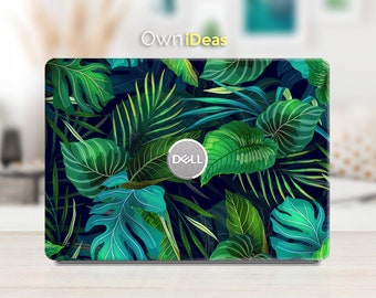 Dell Laptop Vinyl Skin Sticker Green Leaves Personalized Customizable Gift Fits Xps Latitude Inspiron Vostro Alienware Precision G Series