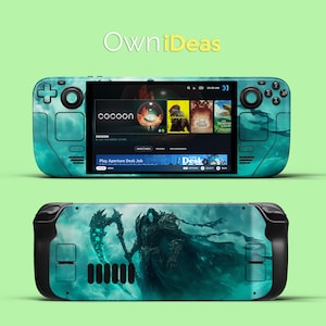 Custom Steam Deck Oled Gaming Accessories 3M Skin Transparent Shell Shadow Scythe Pattern Boyfriend Gift