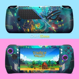 Rog Ally X 3M Skins with Clear Protective Case Magic Forest Design Customizable with Your Own Unique Design Christmas Gift
