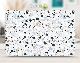 Lenovo Ideapad Skin 2-in-1 laptop terrazzomarmer ontwerp vinyl sticker aanpasbaar cadeau past op yoga Thinkpad Thinkbook Ideapad Legion Slim