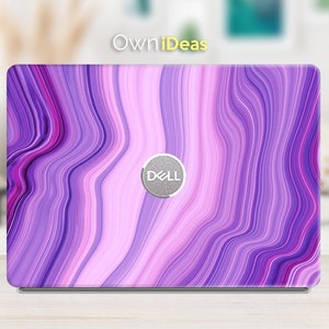 Dell Inspiron Laptop Skin Decal Purple Curve Design Personalized Customizable Gift Fit Xps Latitude Inspiron Vostro Alienware Precision