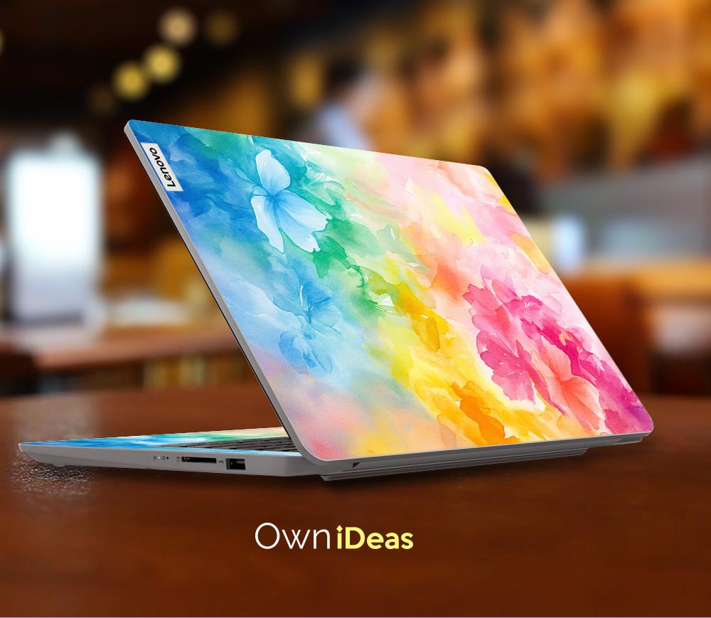 Lenovo ノートパソコン保護ステッカー カラフル スプラッシュパターン