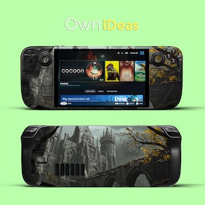 Mysterious Ancient Castle Steam Deck Clear Shell Vinyl Sticker for Steam Deck and Steam Deck Oled