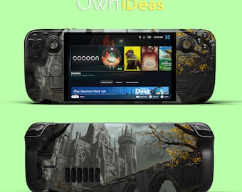Mysterious Ancient Castle Steam Deck Clear Shell Vinyl Sticker for Steam Deck and Steam Deck Oled