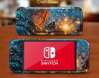 Switch Full Set Of Skin Stickers Decals Winter Fireworks Design Customized Unique Photo Gift For Boyfriend Suitable