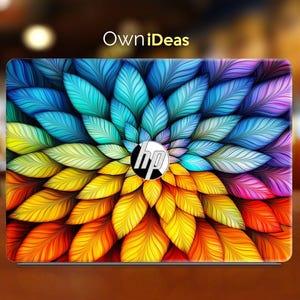Hp Laptop Skins Colorful Leaf Design Personalized Gift Vinyl Sticker for Spectre Envy Pavilion Victus Omen Zbook Elite Probook Series