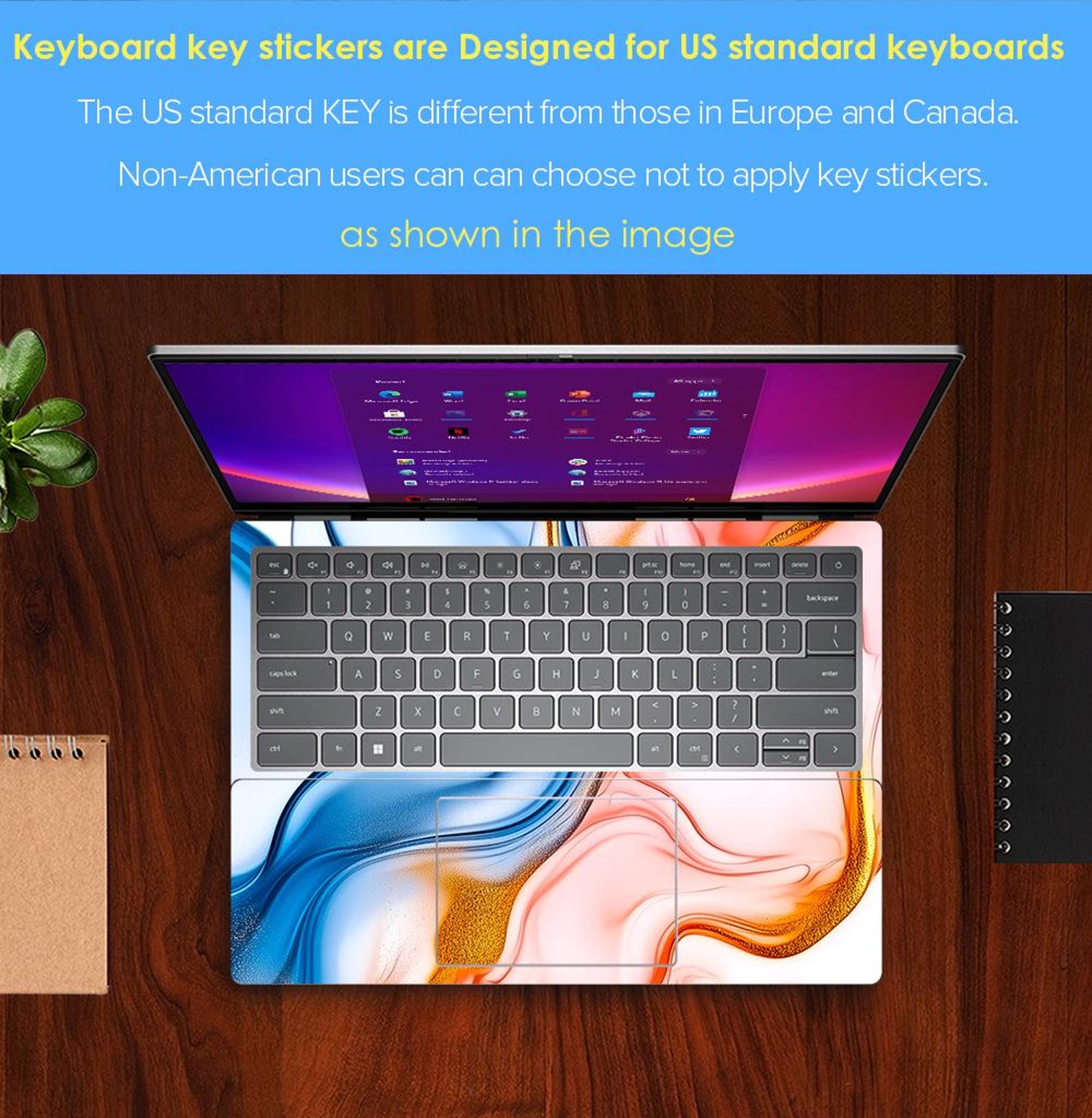 Hp Featurebyte Sticker HP Laptop 15-FC Laptop Sticker Marble Design Custom Gift Vinyl Sticker ...