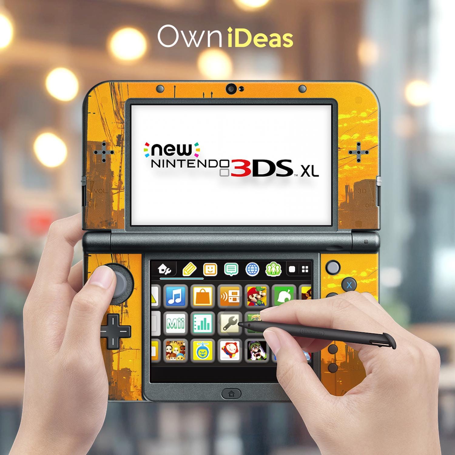 New 3DS Full Skins With Clear Shell Sunset Guardian Custom Design ...