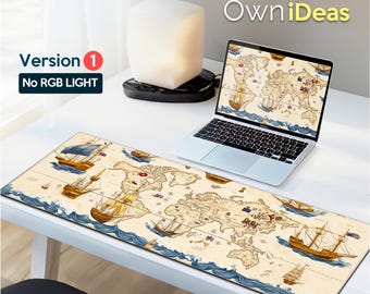 Mouse Pad Office Accessories Boat Design Personality Desk Pad Large Size Desk Pad RGB Light Personality Mouse Game Mouse Pad