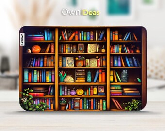Lenovo Laptop Skin Unique Bookshelf Pattern Personalized Gift Vinyl Sticker for Yoga ThinkPad ThinkBook IdeaPad Legion Slim Series