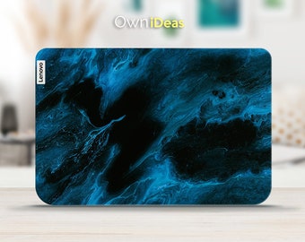 Regalo de personalización, pegatinas Lenovo, calcomanía de vinilo con diseño de renderizado azul individualizado, compatible con Yoga, Thinkpad, Thinkbook, Ideapad Legion Slim