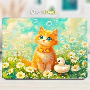 Dell Inspiron Laptop Decal Cute Orange Cat Design Personalized Gift Custom Decal for Xps Latitude Inspiron Vostro Alienware Precision Series