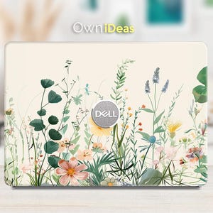 Dell Laptop Decal Oil Painting Lotus Leaf Design Personalized Gift Custom Decal For XPS Latitude Inspiron Vostro Alienware Precision Series
