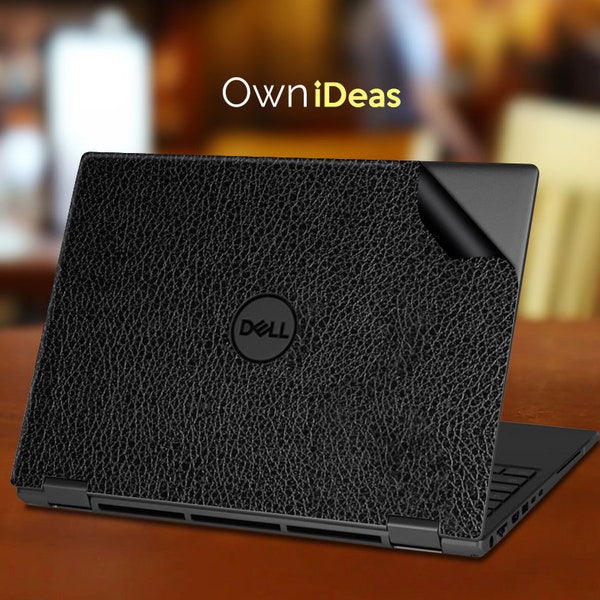 Dell Inspiron Skin Pelle Nero Tinta unita Regalo personalizzabile personalizzato Adatto a Xps Latitude Inspiron Vostro Alienware Precision G Series