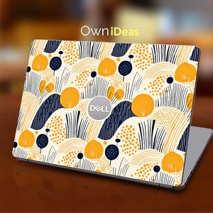 Dell Top Laptop Cover Protect Decal Yellow Plant Design Customizable Gift for Girls Fits Xps Latitude Inspiron Vostro Alienware Precision