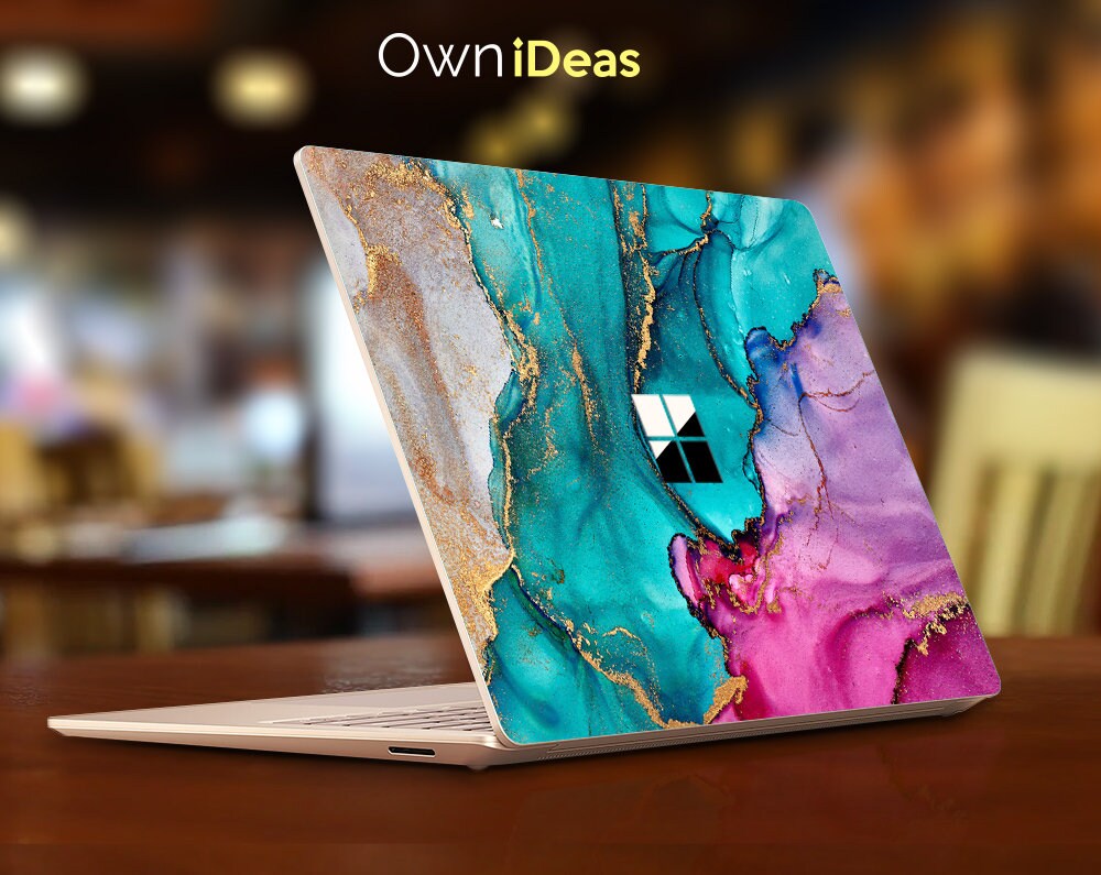 Surface Laptop Skin Marble Texture Customizable Personalized Etsy UK