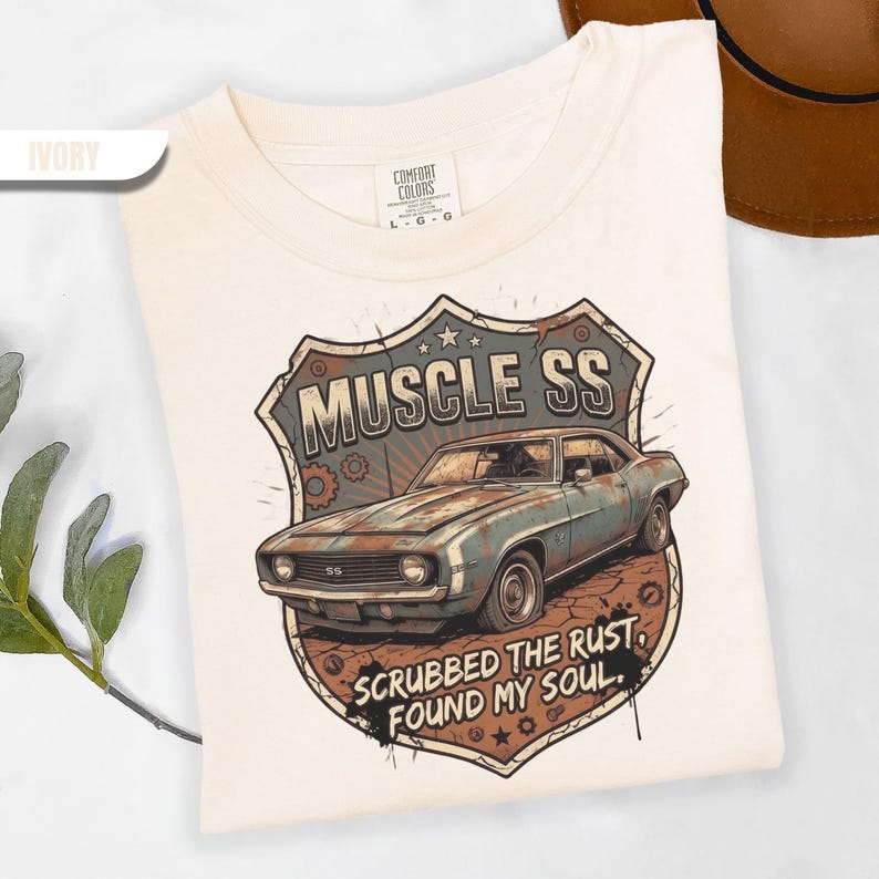 Camiseta SS American Muscle Retro Car, Camiseta The Rust Found Soul, Ropa de Automóvil Vintage imagen 8