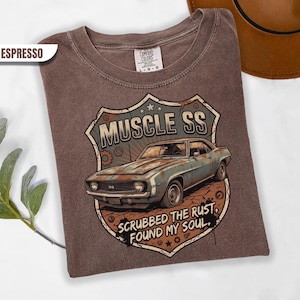 Camiseta SS American Muscle Retro Car, Camiseta The Rust Found Soul, Ropa de Automóvil Vintage imagen 9