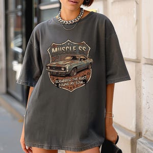 Camiseta SS American Muscle Retro Car, Camiseta The Rust Found Soul, Ropa de Automóvil Vintage imagen 6