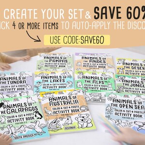 Australia Animals Activity Book | Kids Coloring, Cut & Paste (PDF Printable) image 4