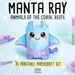 manta ray paper craft sea animals ocean