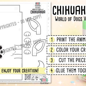 CORGI Dog Paper Craft Printable 3D DIY Kit for Kids, Cute Puppy Activity for Preschool, Home Schooling & Primary School Teaching image 2