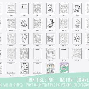 Puede incluir: Una colecci&oacute;n de p&aacute;ginas para colorear imprimibles con varios animales y escenas acu&aacute;ticas. Las p&aacute;ginas son dibujos lineales en blanco y negro, perfectos para actividades infantiles. El texto "Animals of the Rivers" es visible.