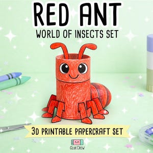 Insects Paper Craft Activity Pack - 14 DIY 3D Bugs for Classroom Homeschool Printable Fun bild 16