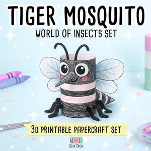 Insects Paper Craft Activity Pack - 14 DIY 3D Bugs for Classroom Homeschool Printable Fun bild 20