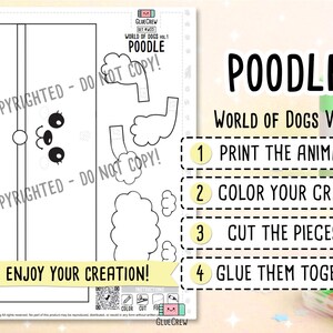 POODLE Paper Craft | 3D DIY Dog Craft Kit for Kids | Fun Puppy Activity for Preschool, Home Schooling & School Teaching image 2