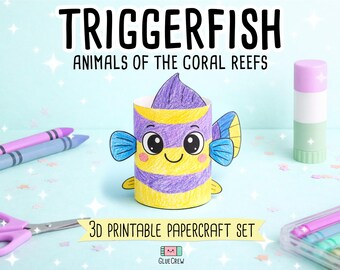 Triggerfish Paper Craft Activity with DIY Marine Animal and Coral Reef Craft Perfect for Classroom Projects and Home School