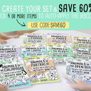 Animals of the Coral Reefs, learning binder and cut and paste, coral reef animals, kindergarten prep and coloring pages, Printable (PDF) afbeelding 6