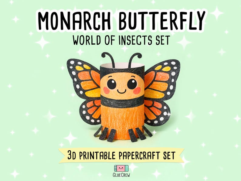 Insects Paper Craft Activity Pack - 14 DIY 3D Bugs for Classroom Homeschool Printable Fun bild 14
