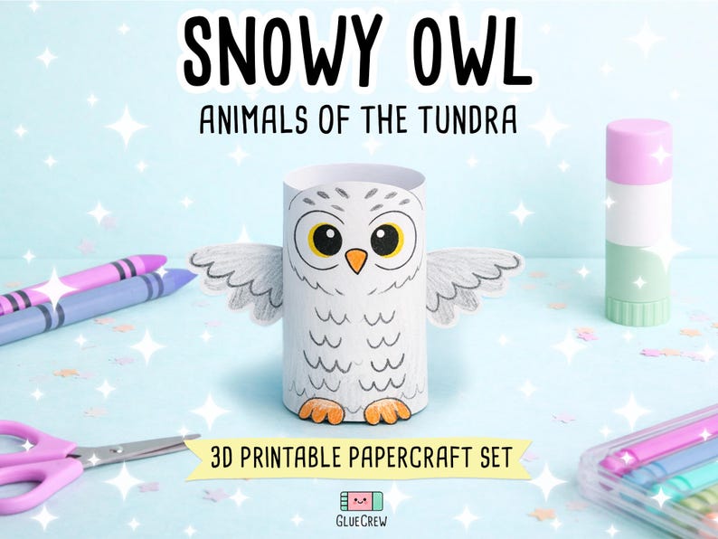TUNDRA Animals 3D Paper Craft Activity Pack - 14 Printable 3D DIY Craft for Kids | Thematic Habitat Activity School, Home or for Classrooms image 16
