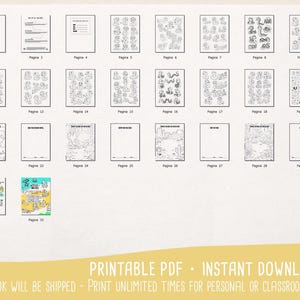 Pu&ograve; includere: Una raccolta di pagine PDF stampabili, con pagine da colorare e fogli di attivit&agrave; a tema serpente. Le pagine sono visualizzate su una superficie bianca, con il testo "PDF STAMPABILE - DOWNLOAD IMMEDIATO" in basso. Per uso personale o in classe.
