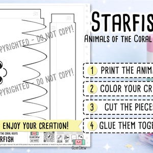 starfish marine animal sea papercraft