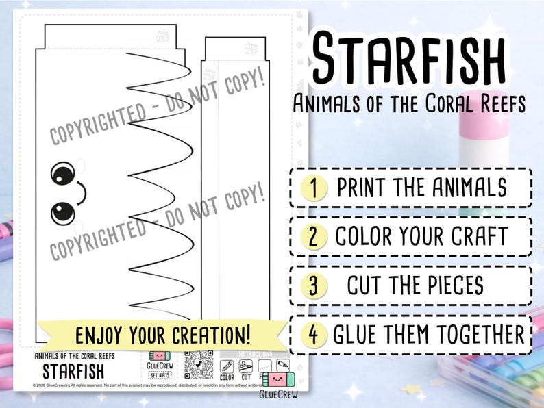 starfish marine animal sea papercraft