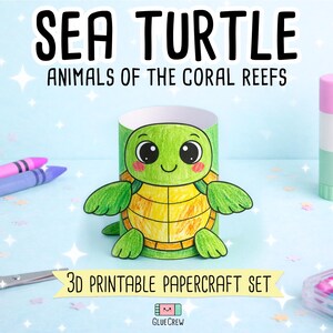 sea turtle paper craft marine animal