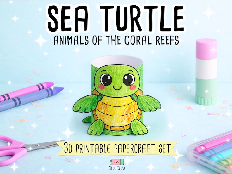 sea turtle paper craft marine animal