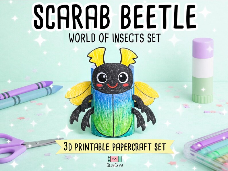 Insects Paper Craft Activity Pack - 14 DIY 3D Bugs for Classroom Homeschool Printable Fun bild 17